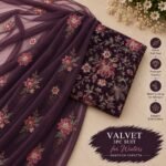 Bareeze 3Pc Velvet Micro 9000 Phonex With Handwork Mk - 3