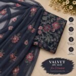 Bareeze 3Pc Velvet Micro 9000 Phonex With Handwork Mk - 4