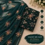 Bareeze 3Pc Velvet Micro 9000 Phonex With Handwork Mk - 7