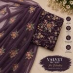 Bareeze 3Pc Velvet Micro 9000 Phonex With Handwork Mk - 9