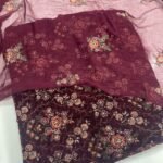 Bareeze 3Pc Velvet Micro 9000 Phonex With Handwork Mk - 14