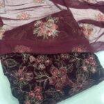 Bareeze 3Pc Velvet Micro 9000 Phonex With Handwork Mk - 20