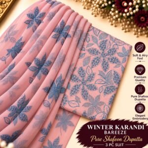 Bareeze Winter Karandi 3pc Collection 2026 Mk – 134