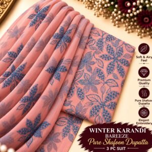 Bareeze Winter Karandi 3pc Collection 2026 Mk – 137