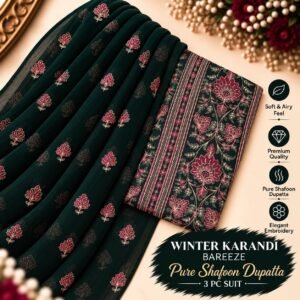 Bareeze Winter Karandi 3pc Collection 2026 Mk – 139