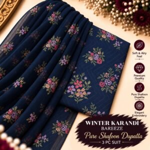 Bareeze Winter Karandi 3pc Collection 2026 Mk – 141