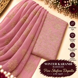 Bareeze Winter Karandi 3pc Collection 2026 Mk – 125