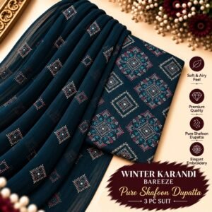 Bareeze Winter Karandi 3pc Collection 2026 Mk – 124