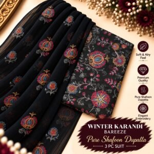Bareeze Winter Karandi 3pc Collection 2026 Mk – 126