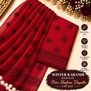Bareeze Winter Karandi 3pc Collection 2026 Mk – 129