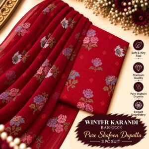 Bareeze Winter Karandi 3pc Collection 2026 Mk – 128