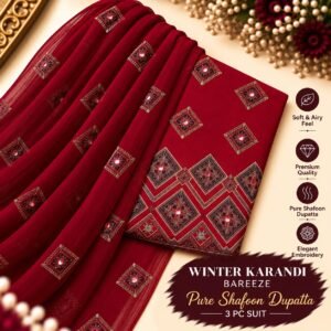 Bareeze Winter Karandi 3pc Collection 2026 Mk – 130