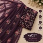 Bareeze 3Pc Velvet Micro 9000 Phonex With Handwork Mk - 52